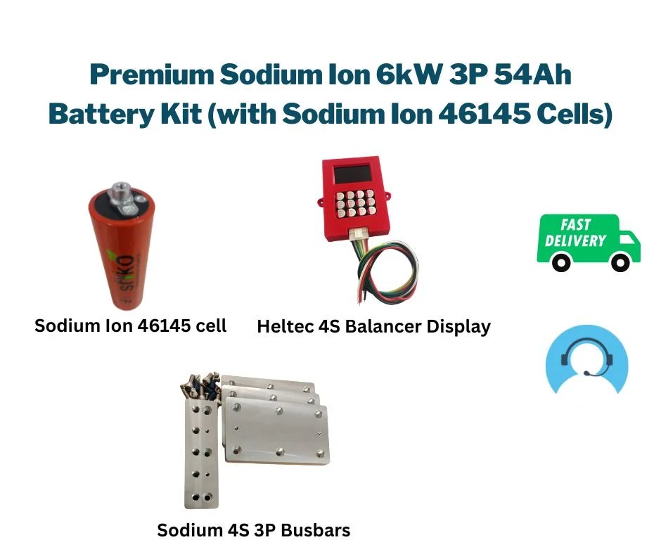 Premium Sodium Ion 6kW 3P 54Ah Battery Kit (with Sodium Ion 46145 Cells)