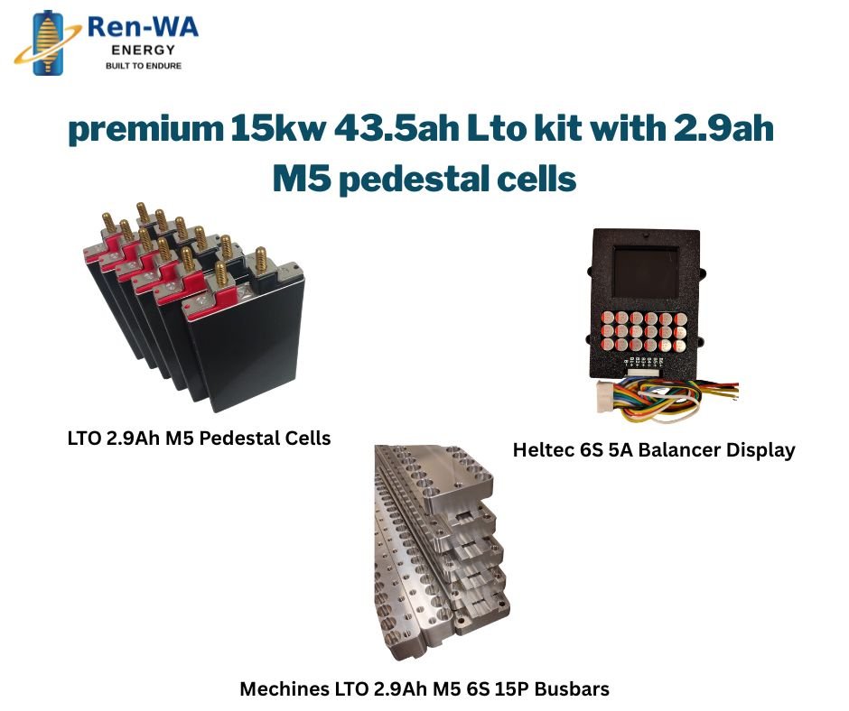 Premium 15kw 43.5ah Lto kit with 2.9ah M5 pedestal cells