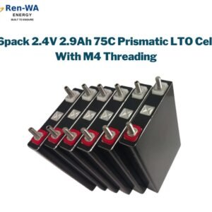 6pack 2.4V 2.9Ah 75C Prismatic LTO Cell With M4 Threading