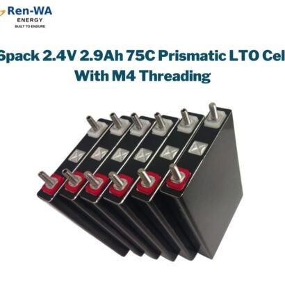 6pack 2.4V 2.9Ah 75C Prismatic LTO Cell With M4 Threading